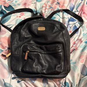Michael Kors Black Leather Backpack